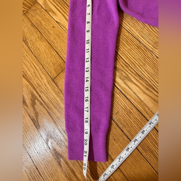 J.Crew Cashmere Cardigan, Magenta Purple, Size L - Picture 5 of 9
